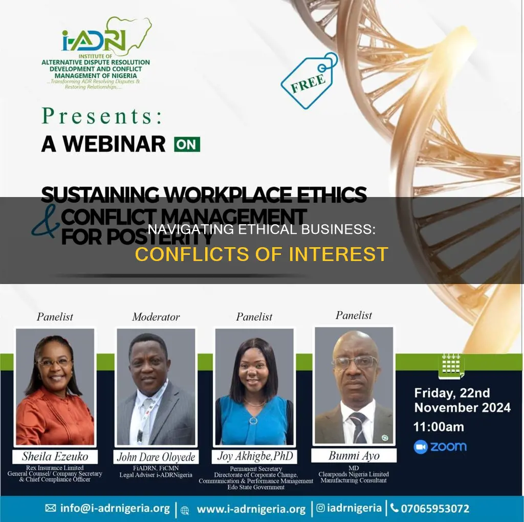 what constitutes a conflict of interest in business