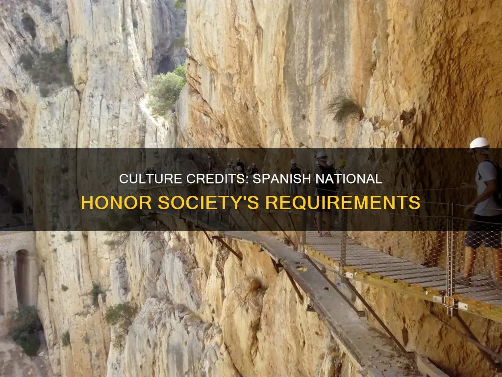 what constitutes a culture credit for spanish national honor society