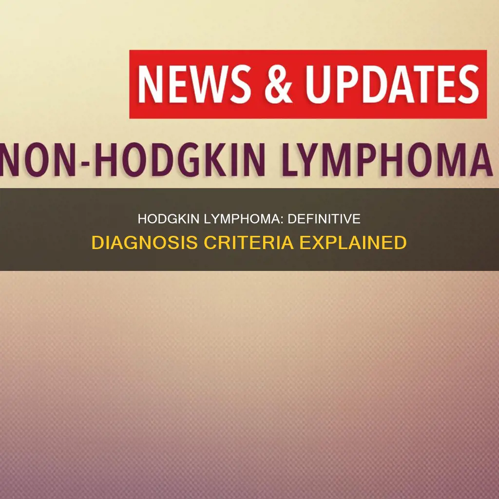 what constitutes a definitive diagnosis of hodgkin lymphoma