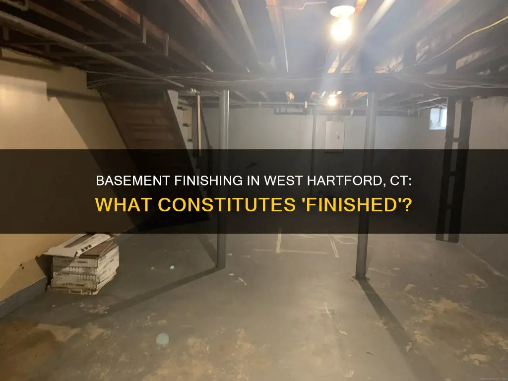 what constitutes a finished basement west hartford ct