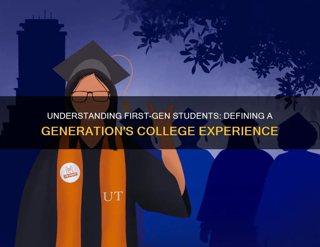 what constitutes a first generation college student
