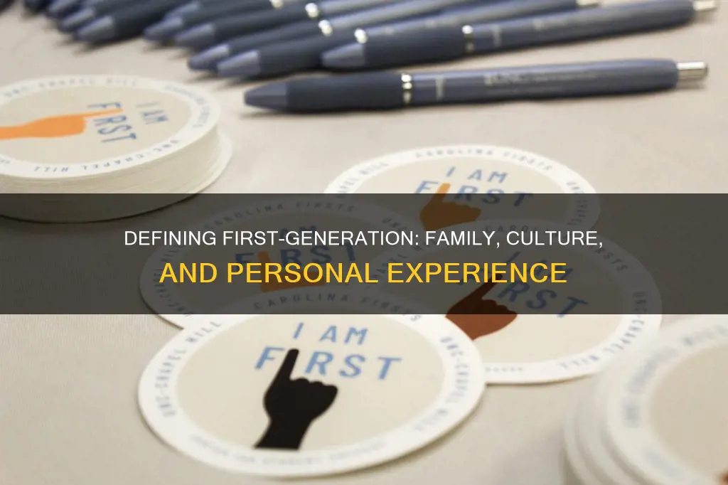 what constitutes a first-generation
