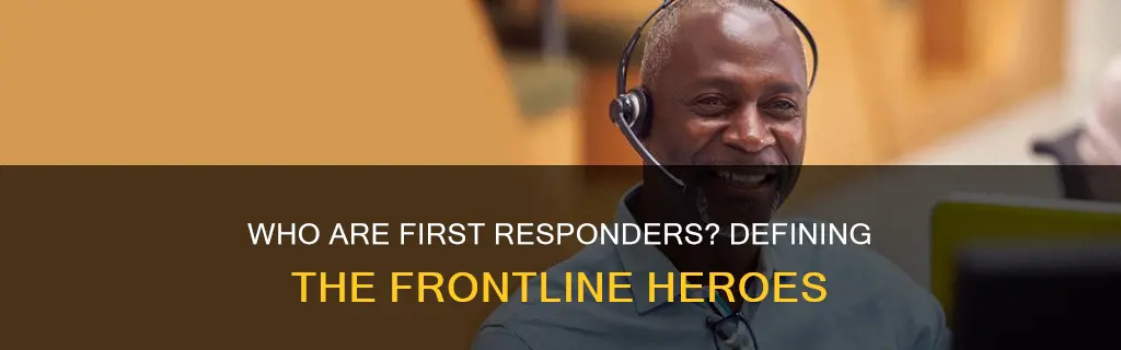 what constitutes a first responder