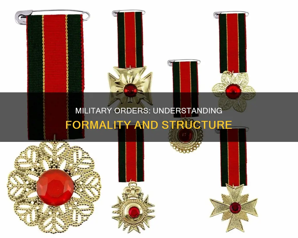 what constitutes a formal order in the military