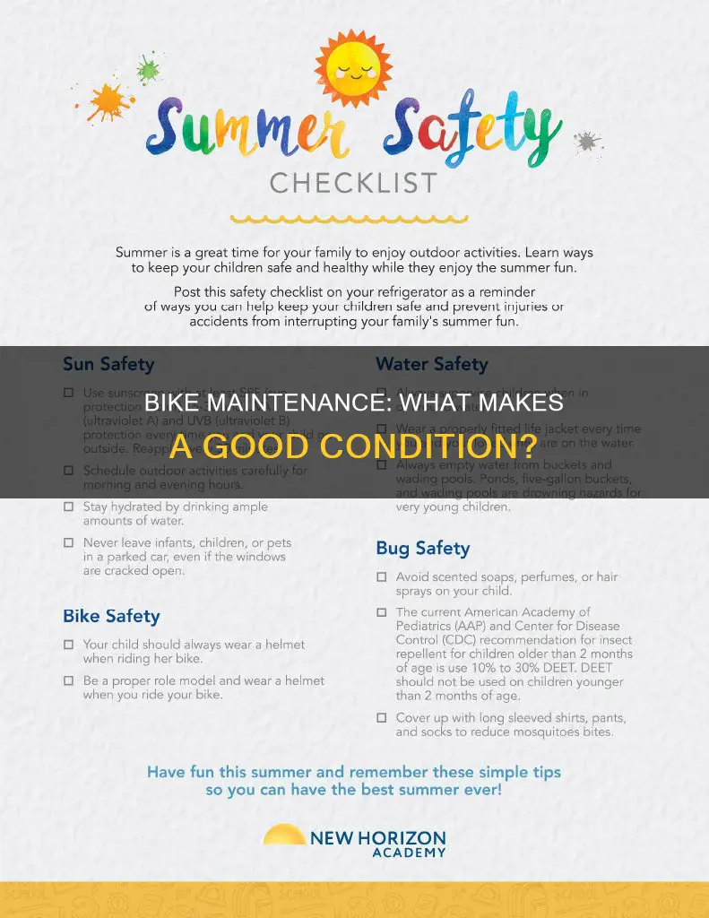 what constitutes a good condition on a bike