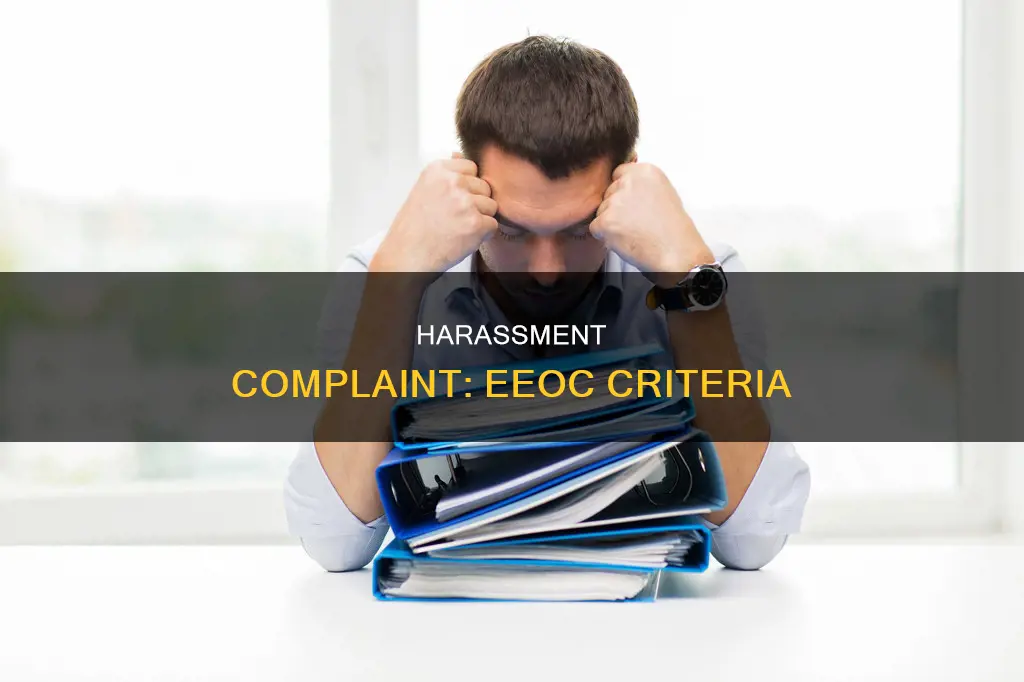 what constitutes a harassment complaint to the eeoc