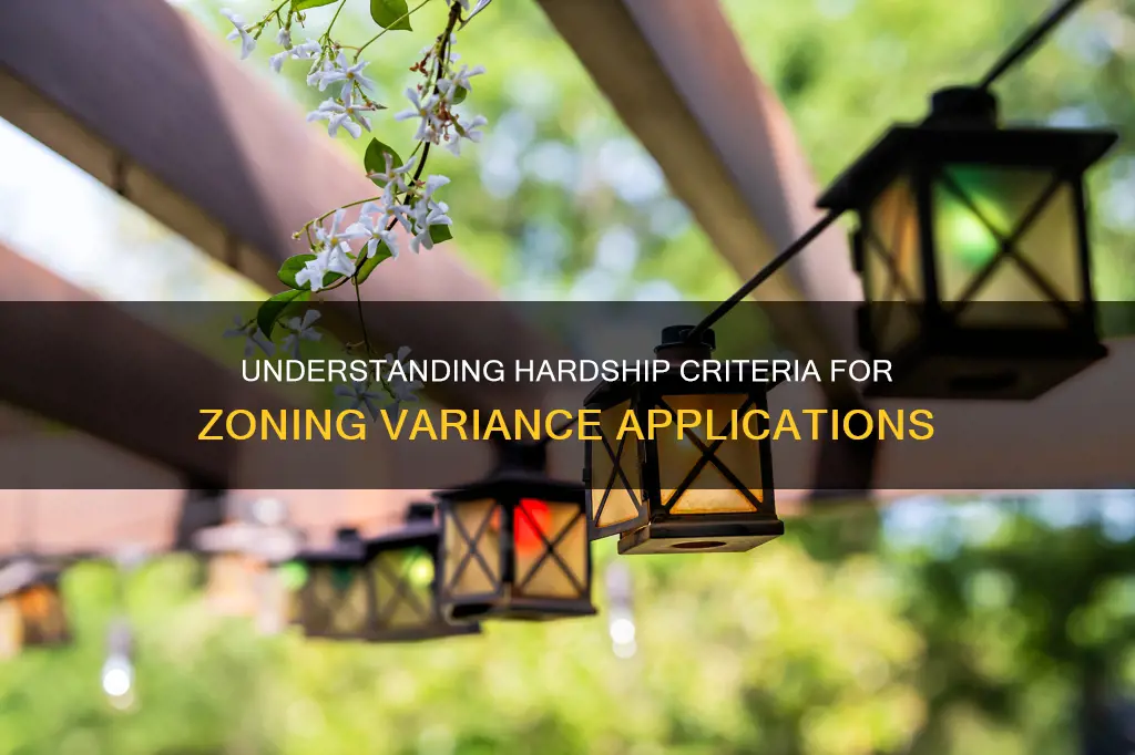 what constitutes a hardship for a zoning variance