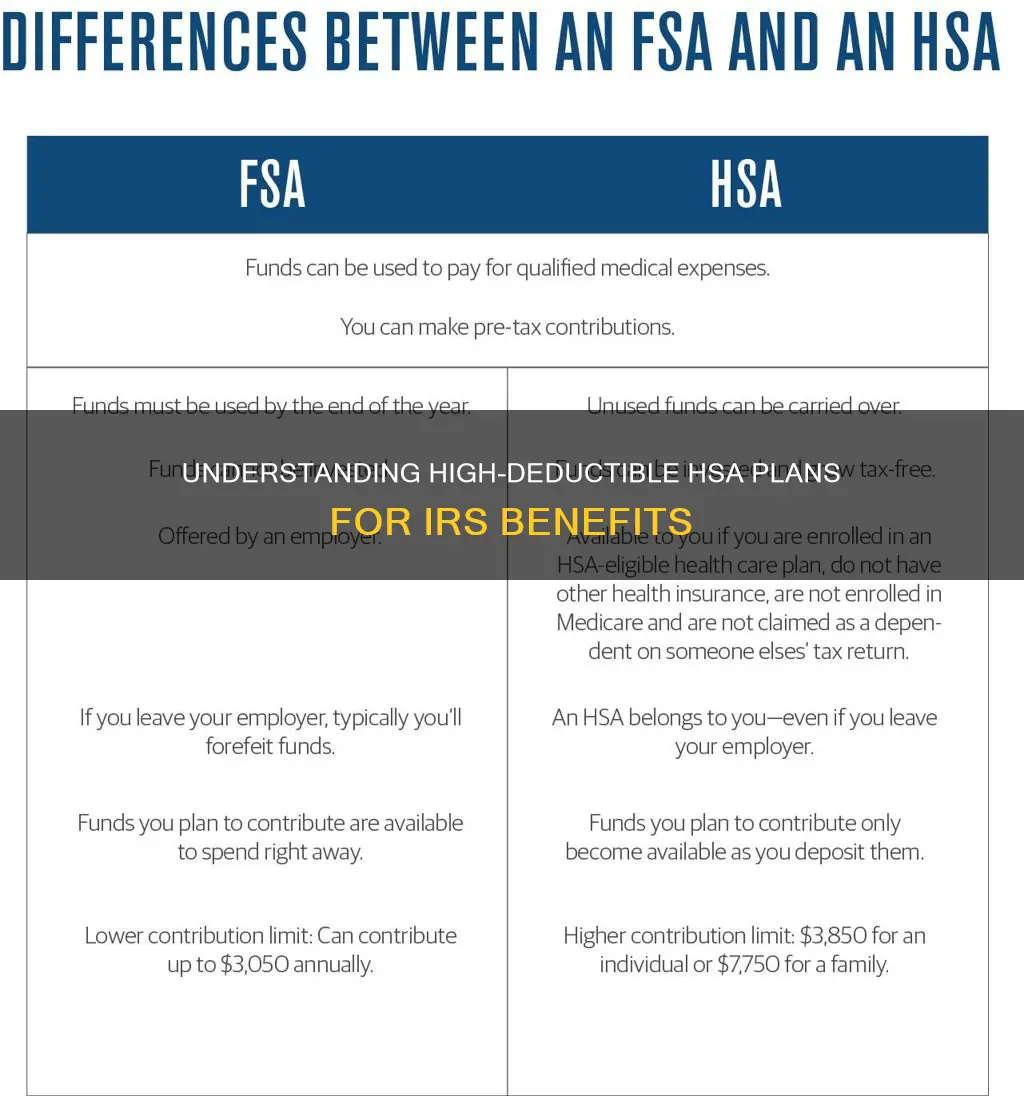 what constitutes a high deductible hsa plan for irs purposes