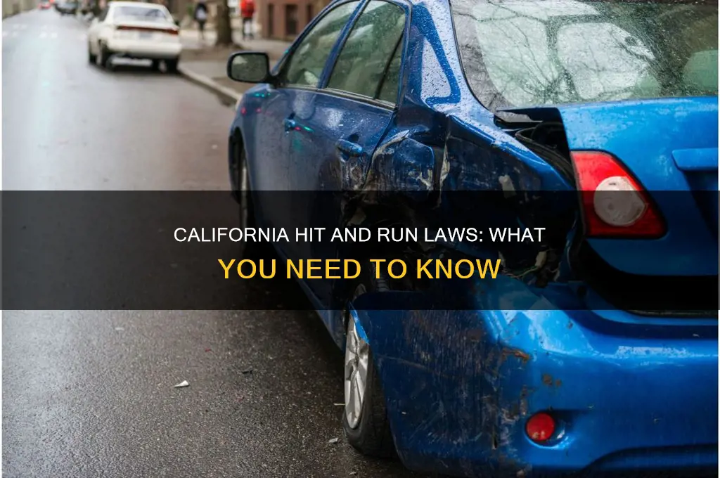 what constitutes a hit and run in california