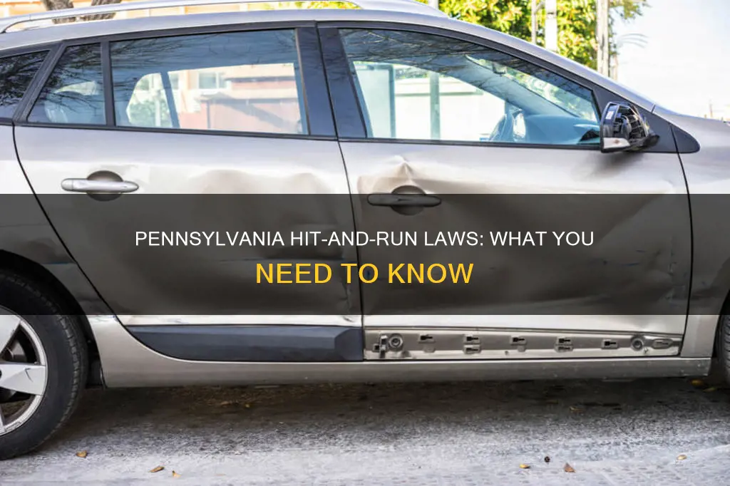 what constitutes a hit and run in pa