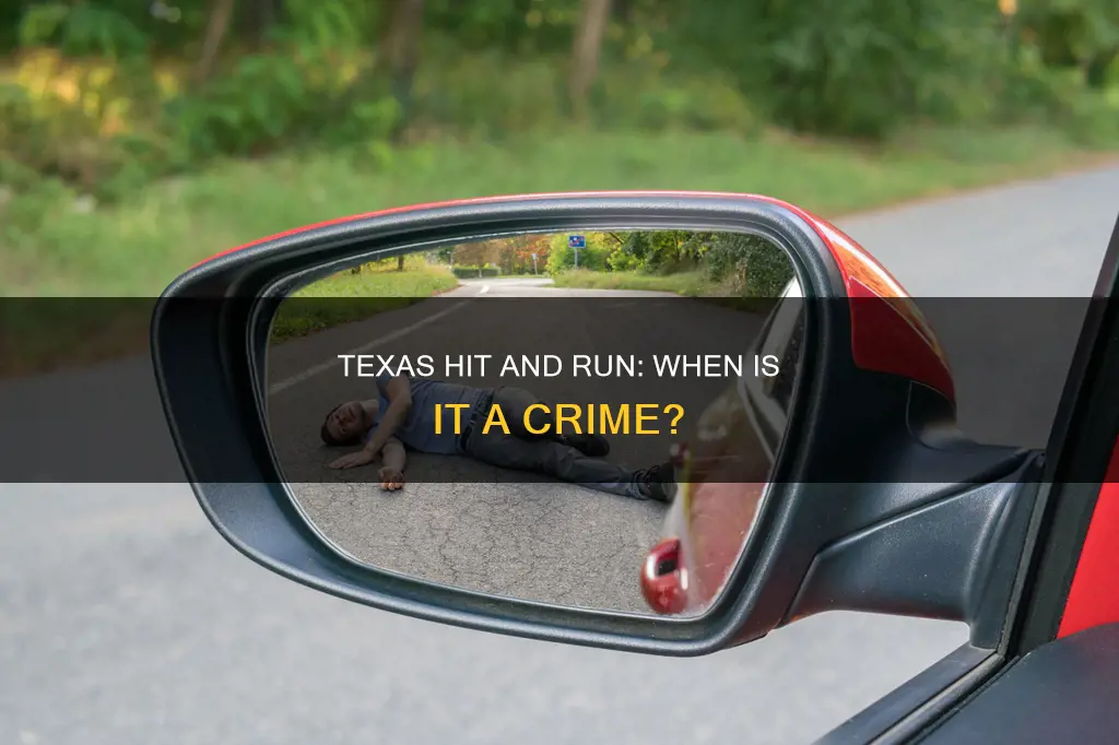 what constitutes a hit and run in texas