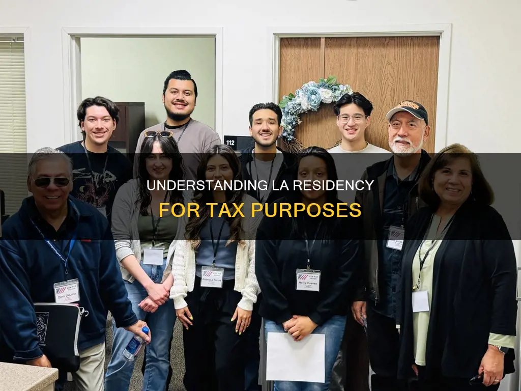 what constitutes a la resident for tax purposes