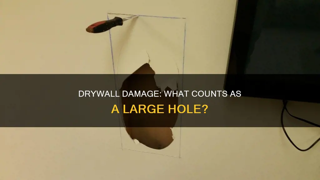 what constitutes a large hole in drywall apartment