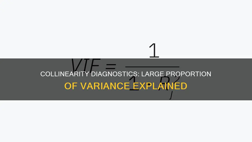 what constitutes a large value colinearity diagnostics proportion of variance