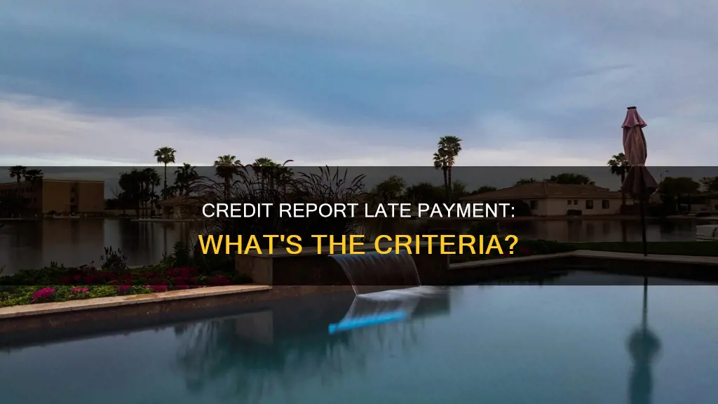 what constitutes a late payment on credit report