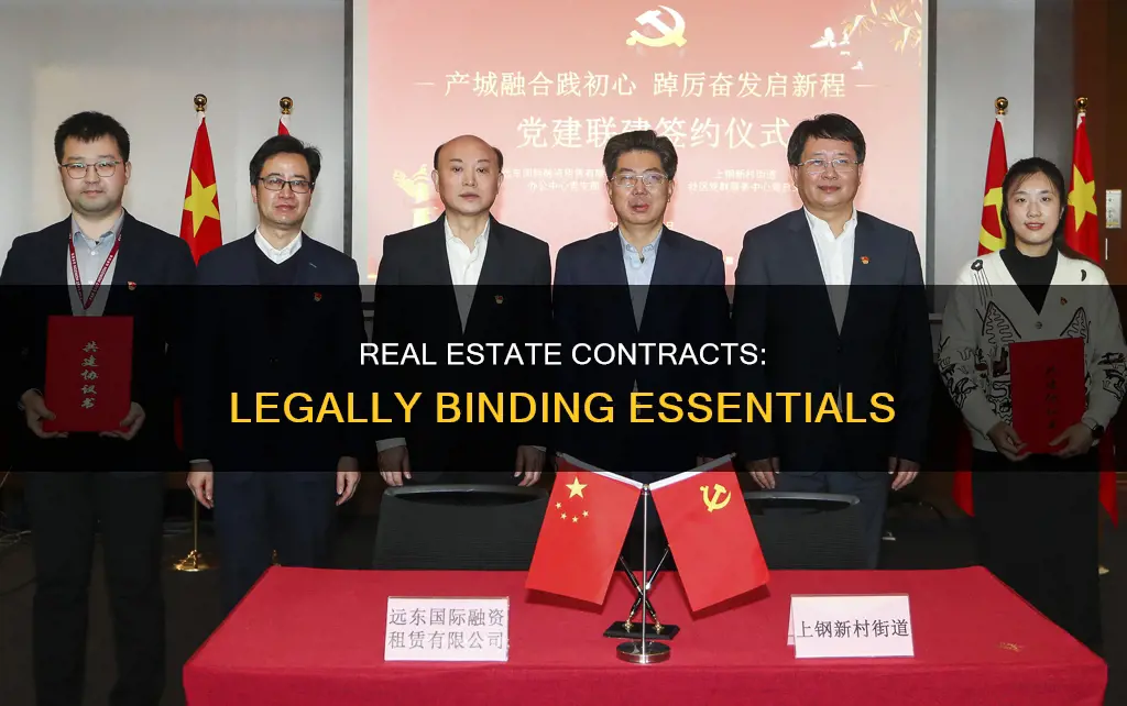 what constitutes a legally binding real estate contract