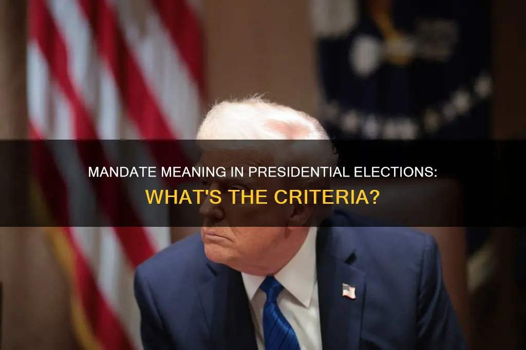 what constitutes a mandate in a presidential election