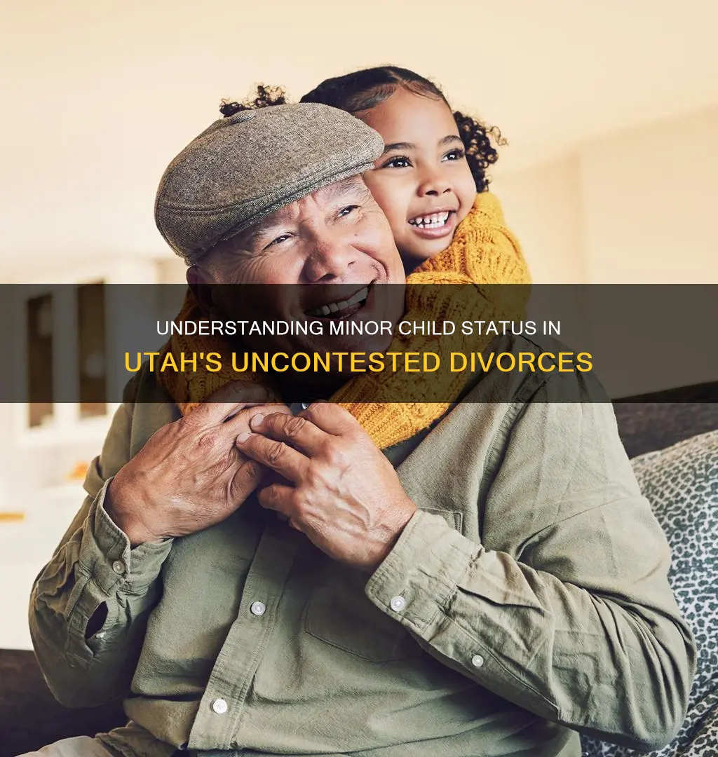 what constitutes a minor child in uncontested divorce in utah