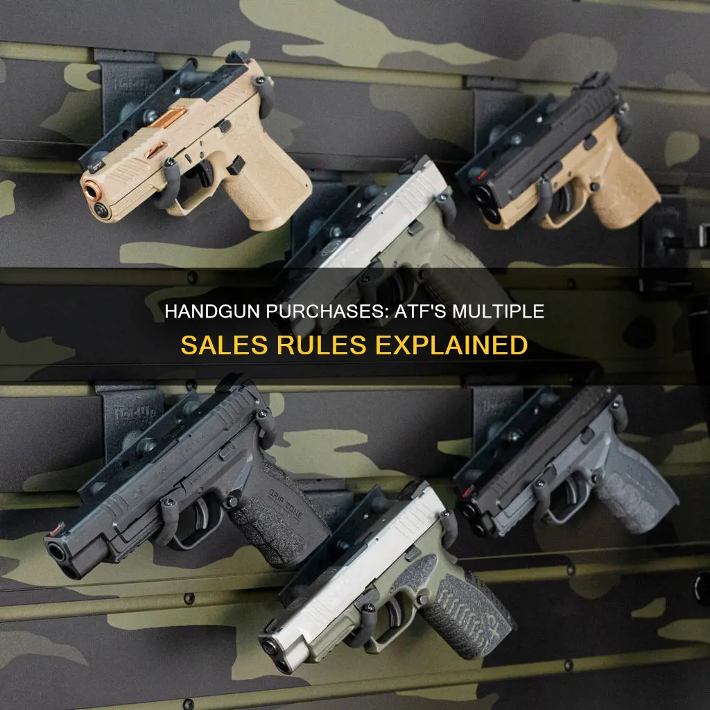 what constitutes a mul tiple handgun purchase for atf