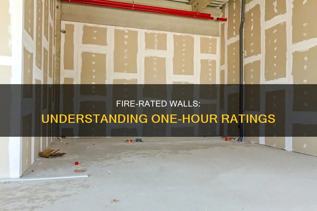 what constitutes a one hour fire rated wall