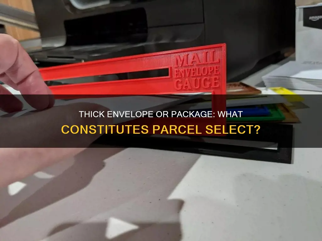what constitutes a package thick envelope when sent parcel select