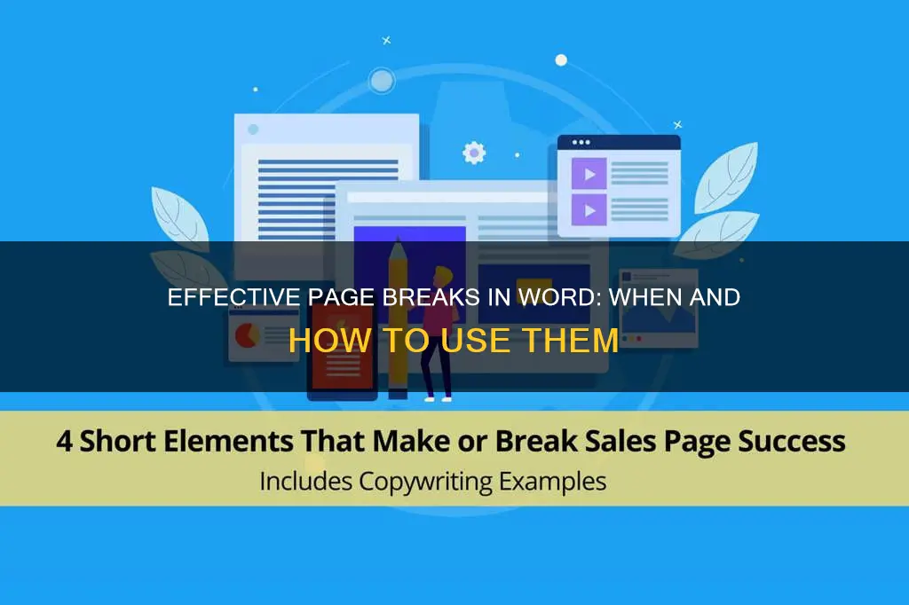 what constitutes a page break in a word document