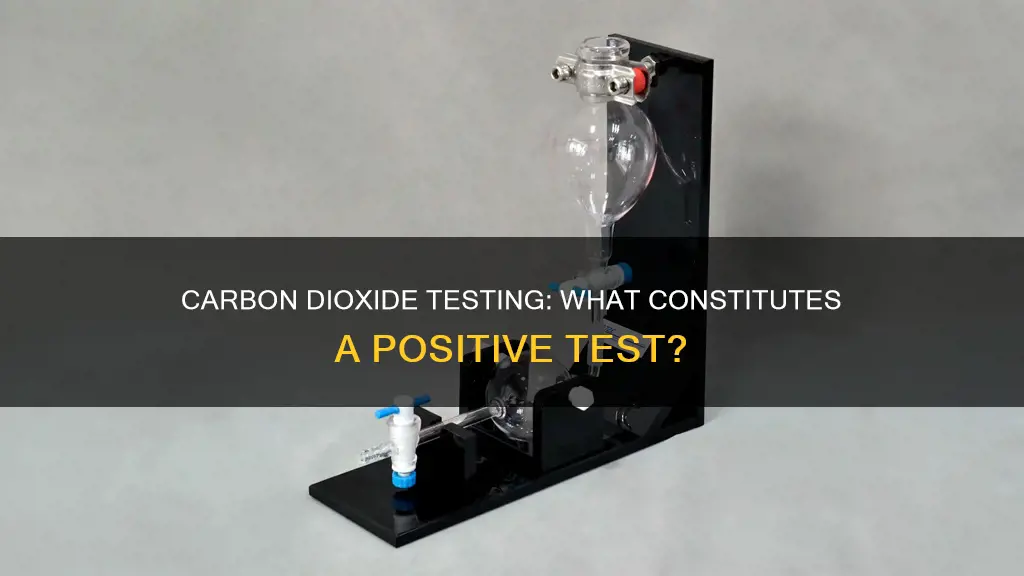what constitutes a positive test for carbon dioxide