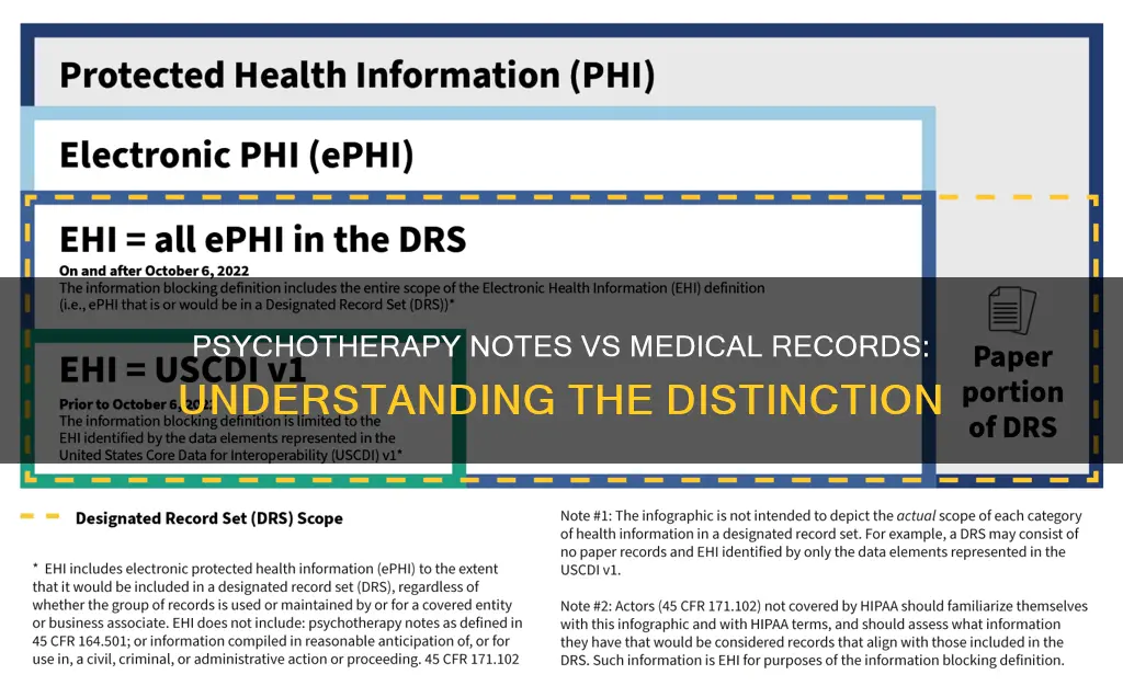 what constitutes a psychotherapy note vs medical record