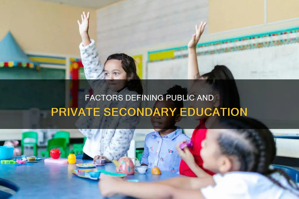 what constitutes a public or private secondary school