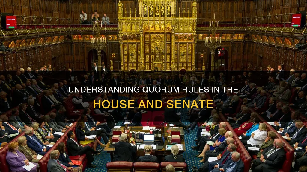 what constitutes a quorum in either of the two houses