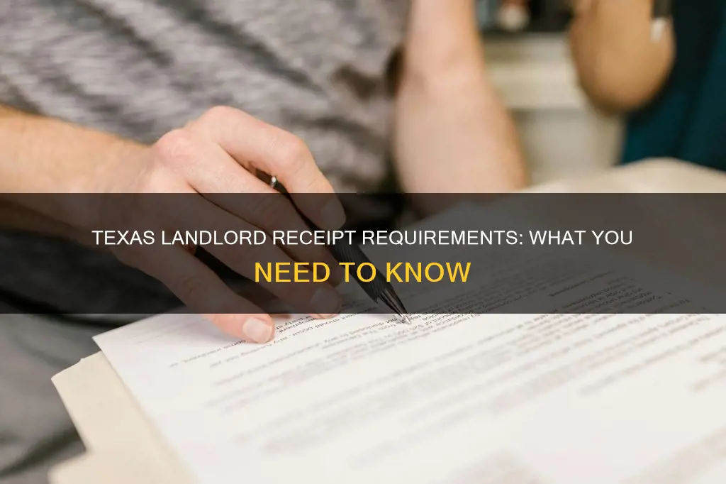 what constitutes a receipt from a landlord in texas