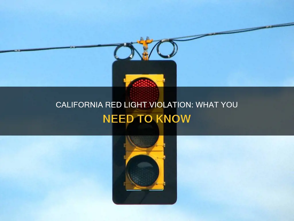 what constitutes a red light violation in california