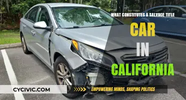 Salvage Title Cars: California's Criteria for Classification