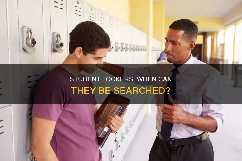 what constitutes a search of a students locker