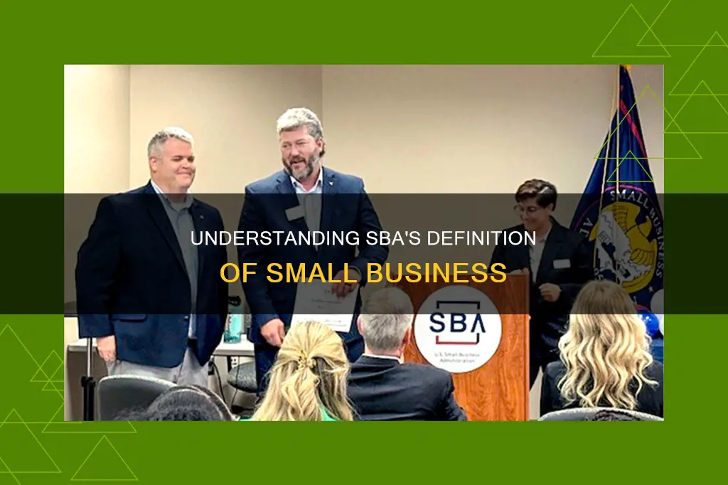 what constitutes a small business under the sba