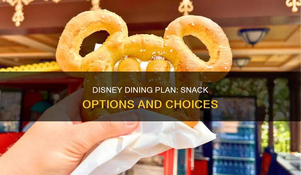 what constitutes a snack on the disney dining plan
