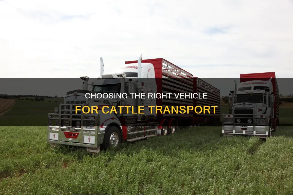what constitutes a suitable vehicle for transport of cattle
