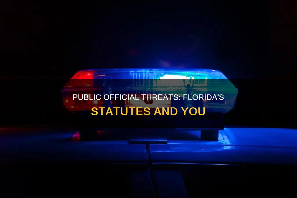what constitutes a threat to a public official fl statutes