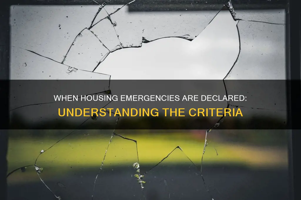 what constitutes a time of emergency for housing