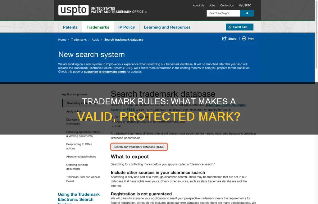 what constitutes a valid & protected trademark