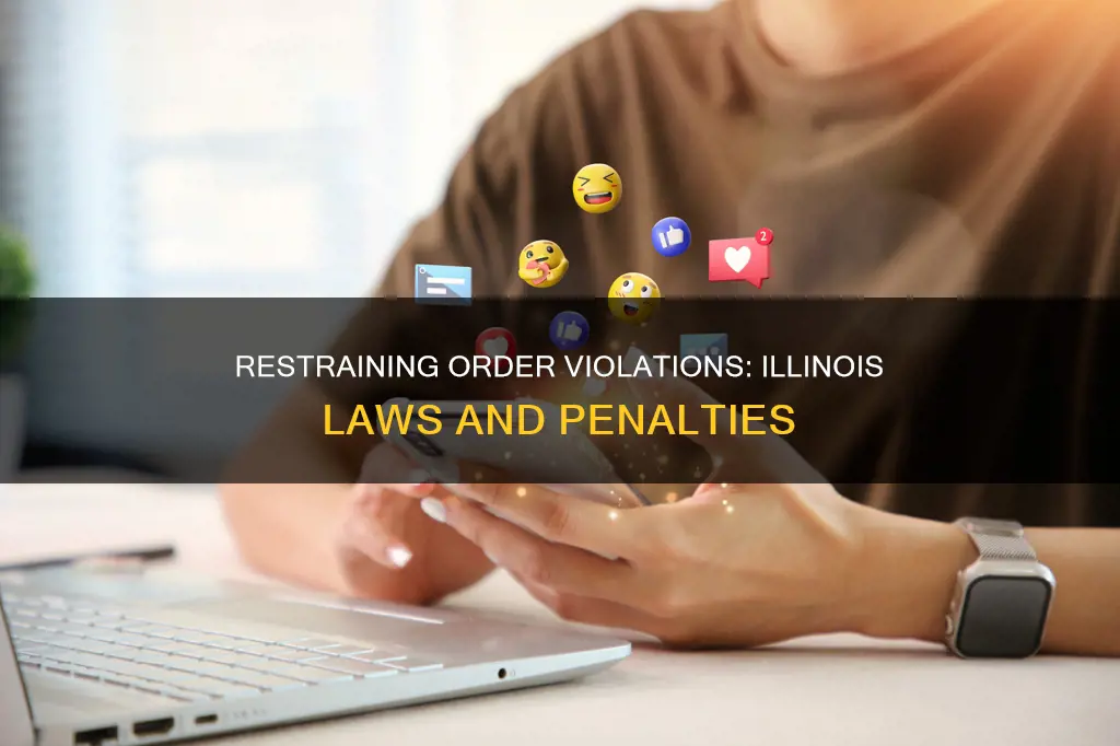 what constitutes a violation of a restraining order in illinois