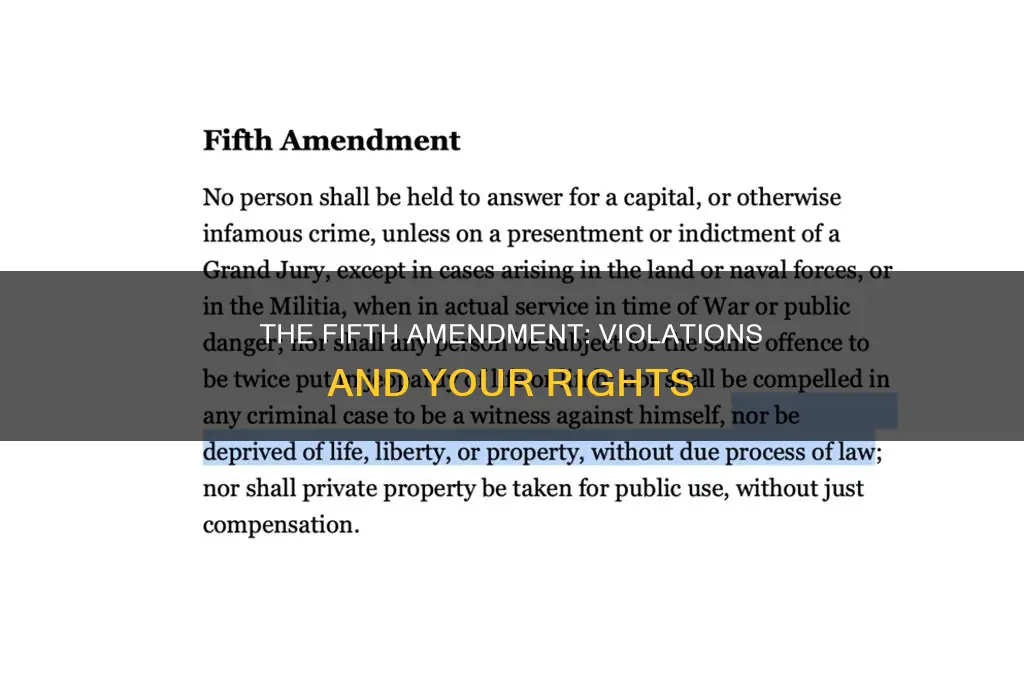 what constitutes a violation of the 5th amendment