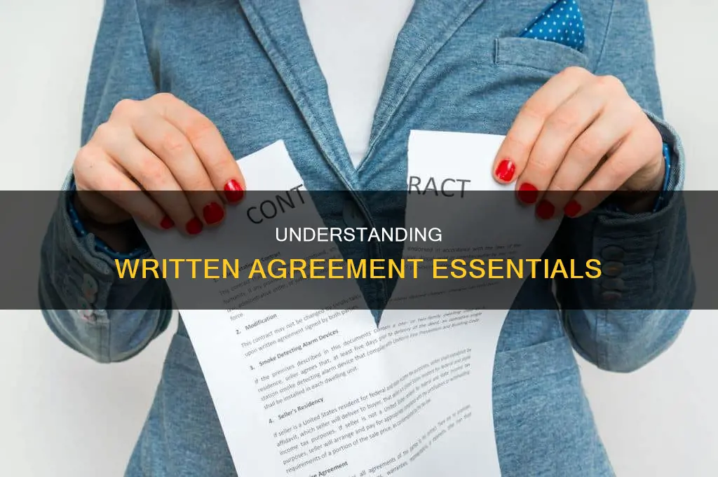 what constitutes a written agreement
