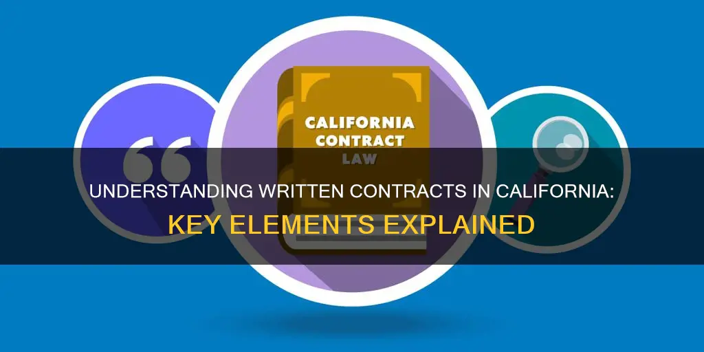 what constitutes a written contract i california