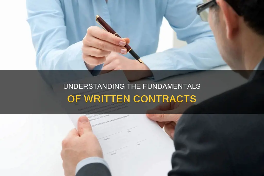 what constitutes a written contract