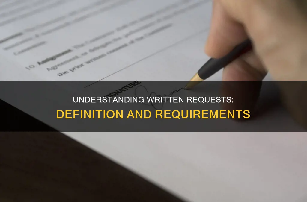 what constitutes a written request