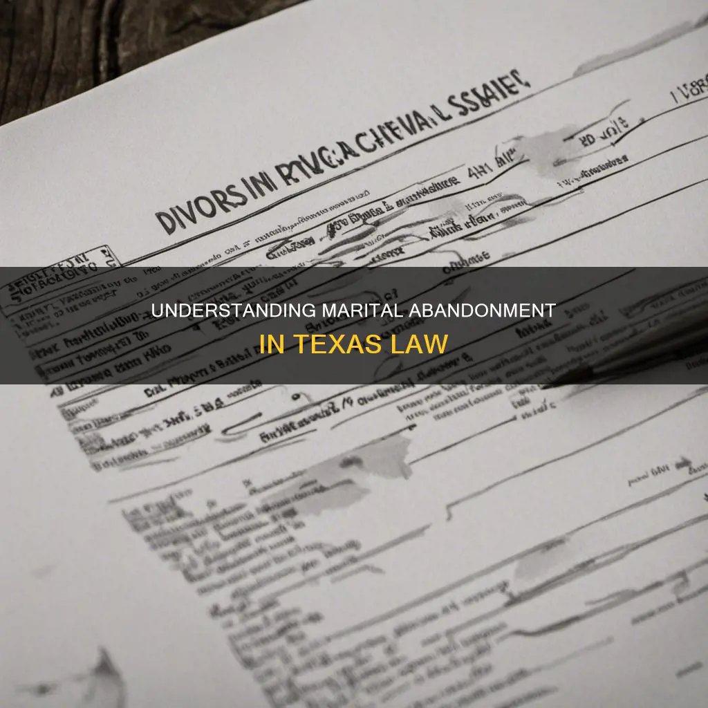 what constitutes abandonment in a marriage in texas