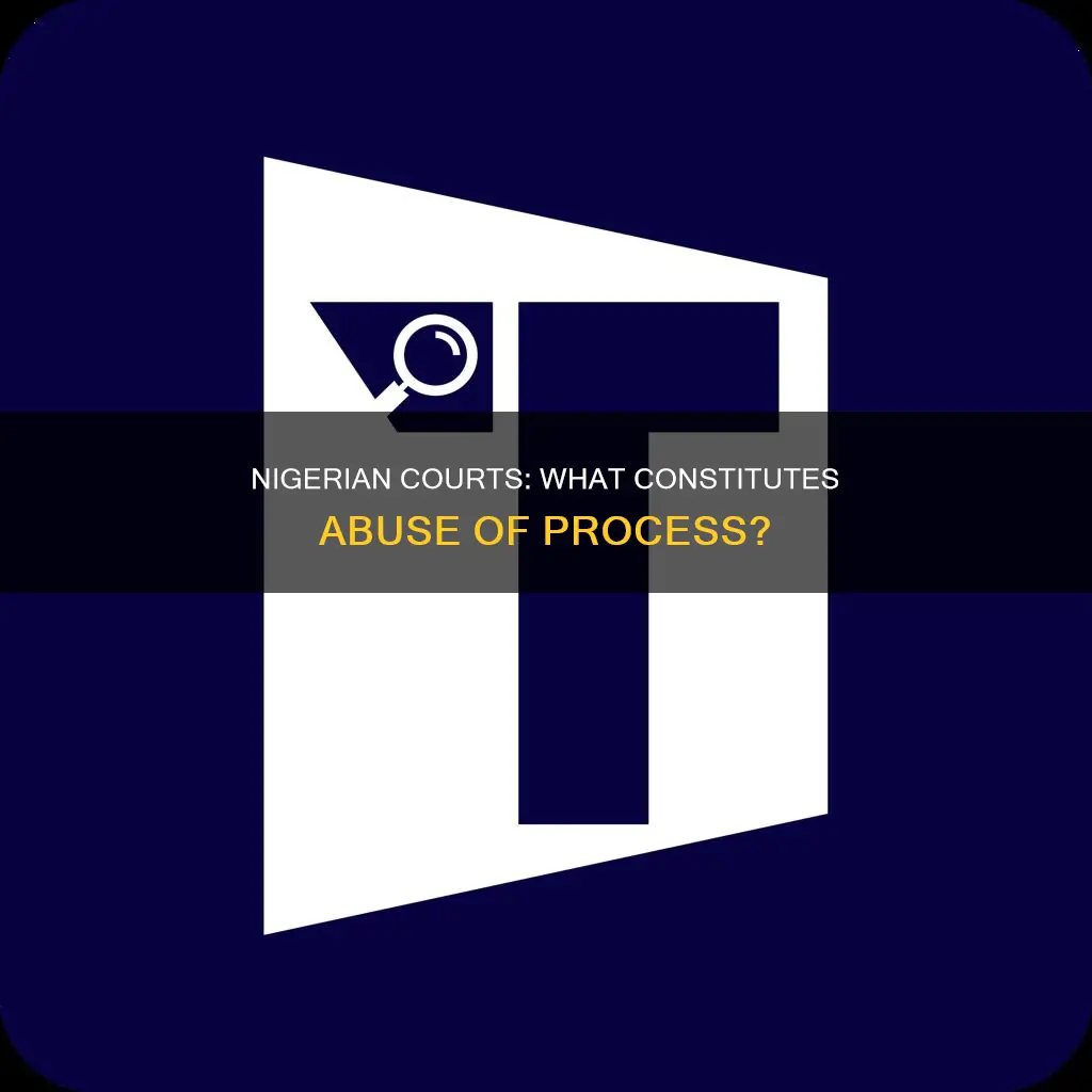 what constitutes abuse of court process in nigeria