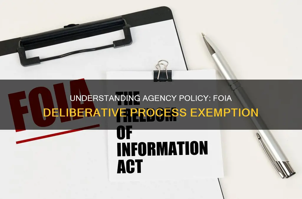 what constitutes agency policy under the deliberative process foia exemption