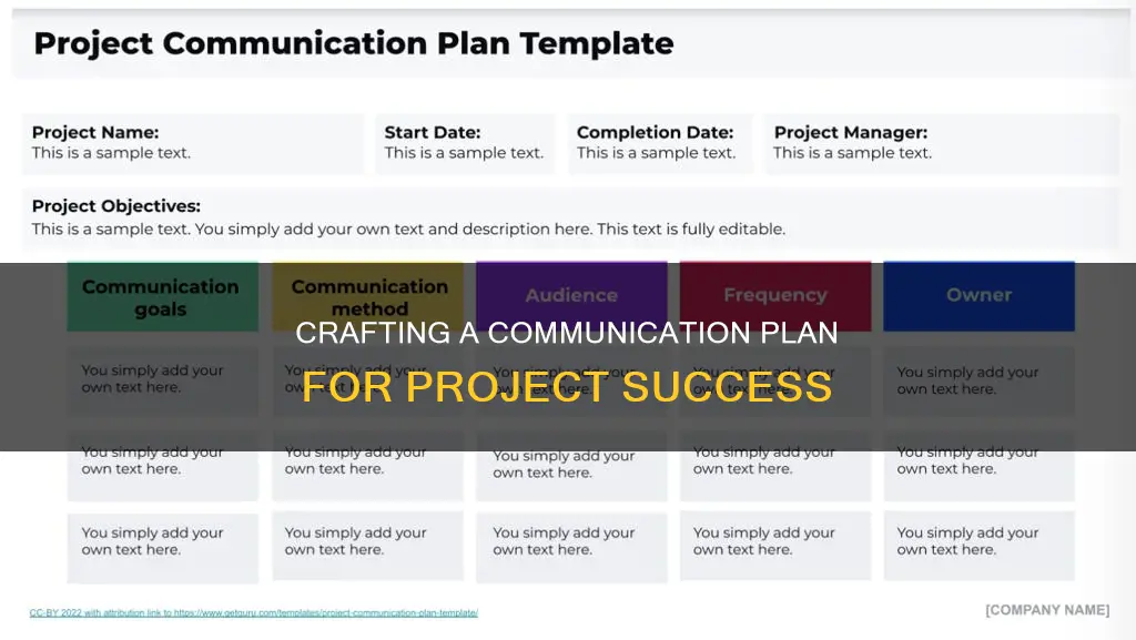 what constitutes an effective communication plan for your project